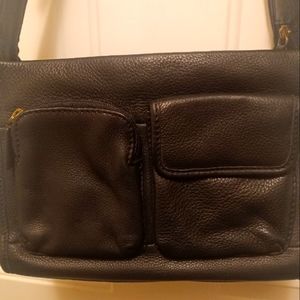 Vintage Fossil Black Leather Purse #75082